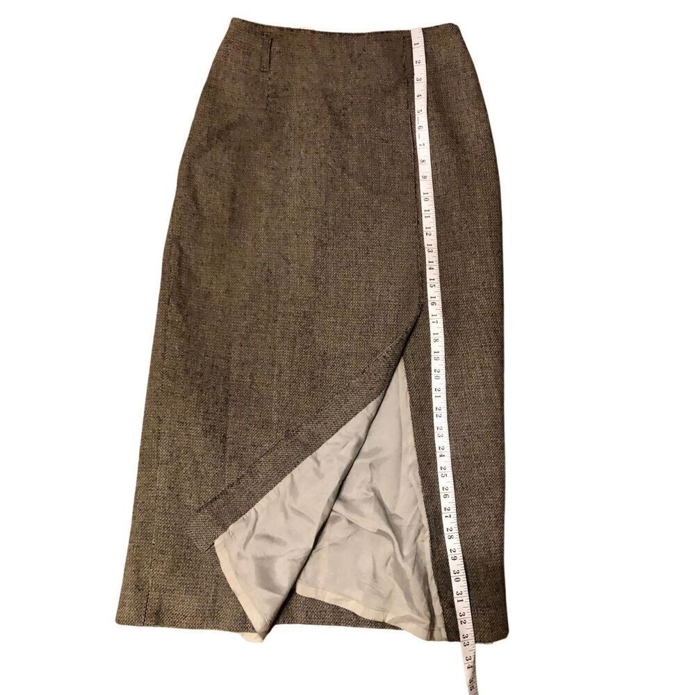 Vintage Oraz tweed wool front slit pencil skit with belt loops and hidden back z - Picture 9 of 11